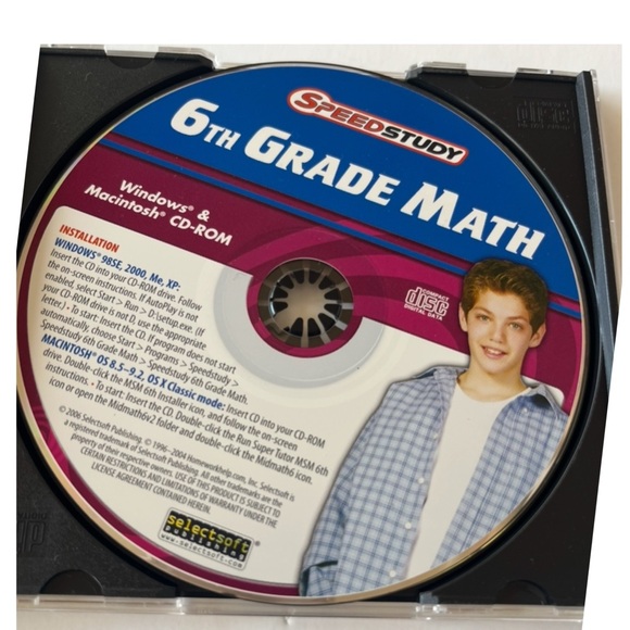 Speedstudy 6th Grade Math CD-ROM Learning Disc - Picture 2 of 3